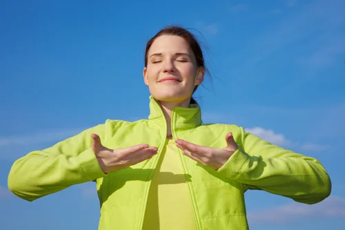 bigstock Woman Doing Breathing Exercise 81436351