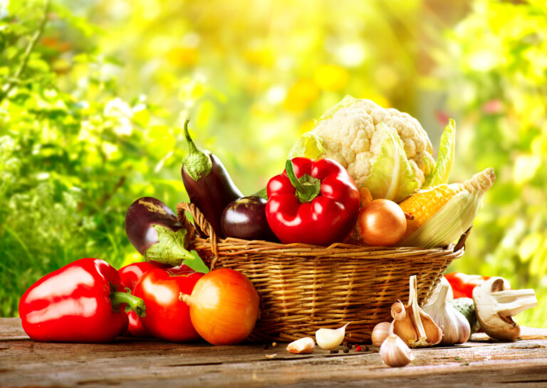 Fresh vegetables supporting gut and fibre health