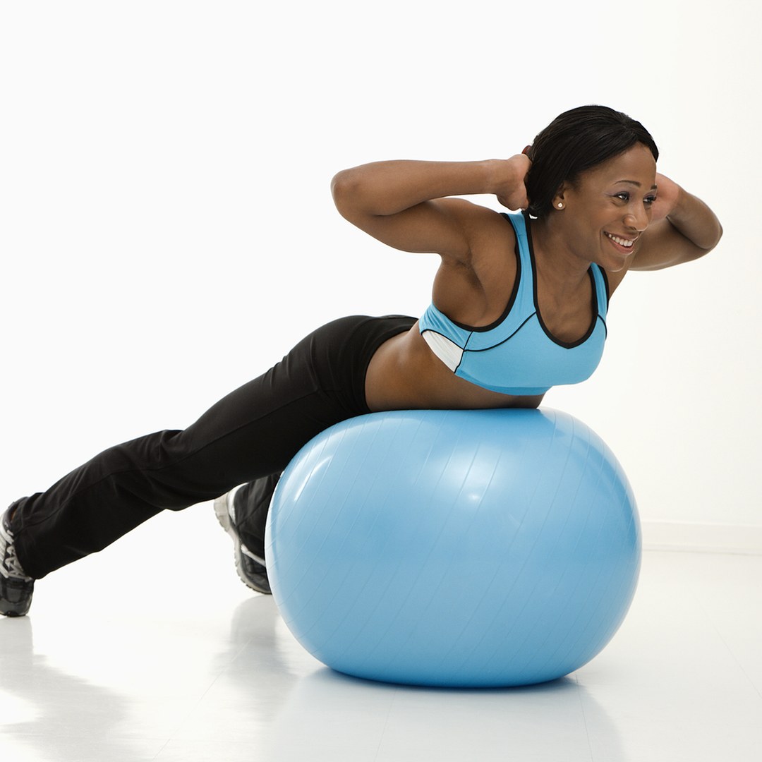 Physio North Shore &mdash; back extension exercise over a Swiss ball
