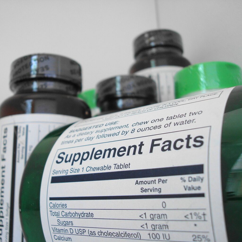 Menopause & Hormonal Health Auckland 1 Menopause Specialist Auckland — close-up of a supplement facts label on a bottle