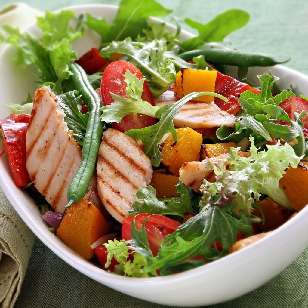 Freshly prepared wholefood meal avoiding hidden sources of gluten